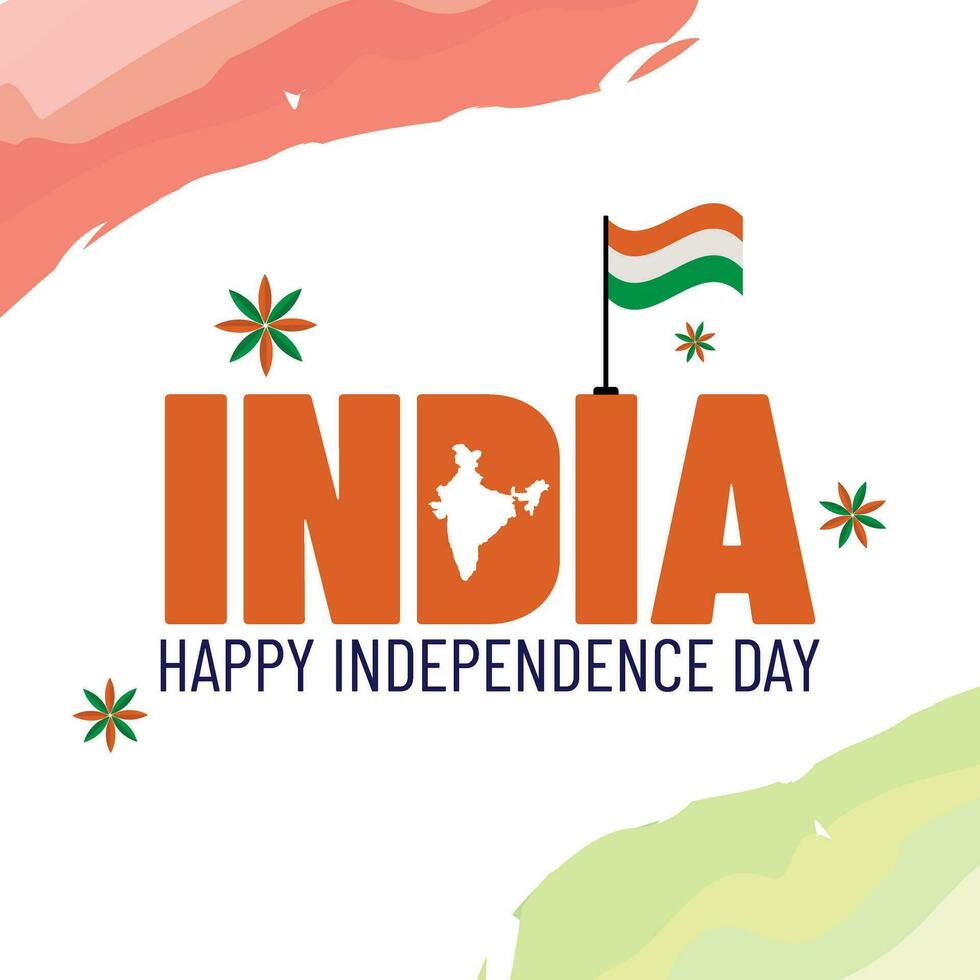 15 août indépendance journée de Inde carte conception vecteur