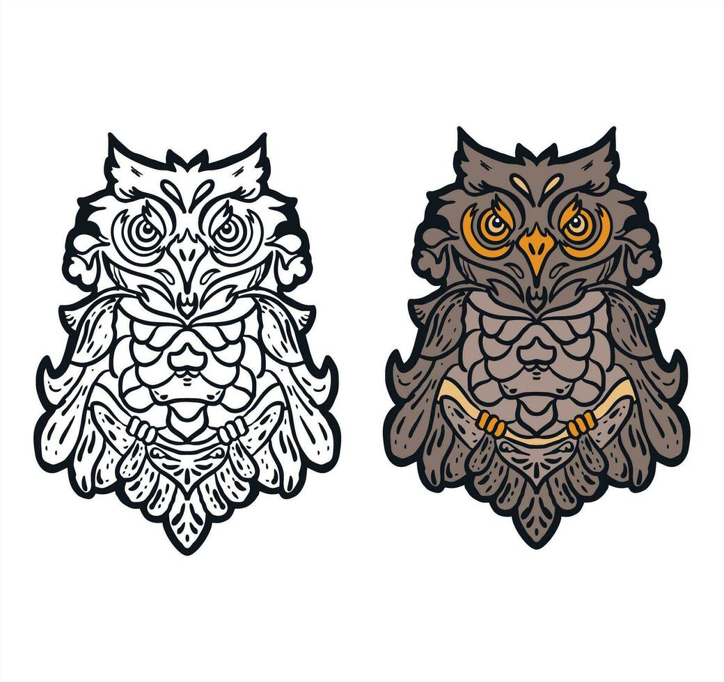 hibou cerf-volant logo vecteur