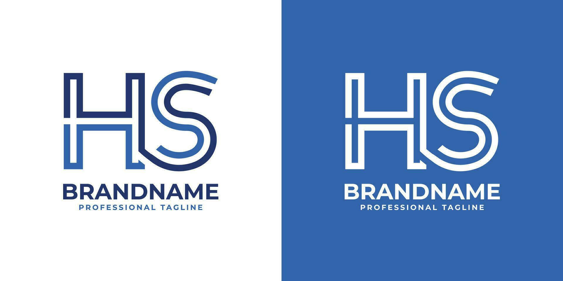 lettre hs ligne monogramme logo, adapté pour affaires avec hs ou sh initiales. vecteur