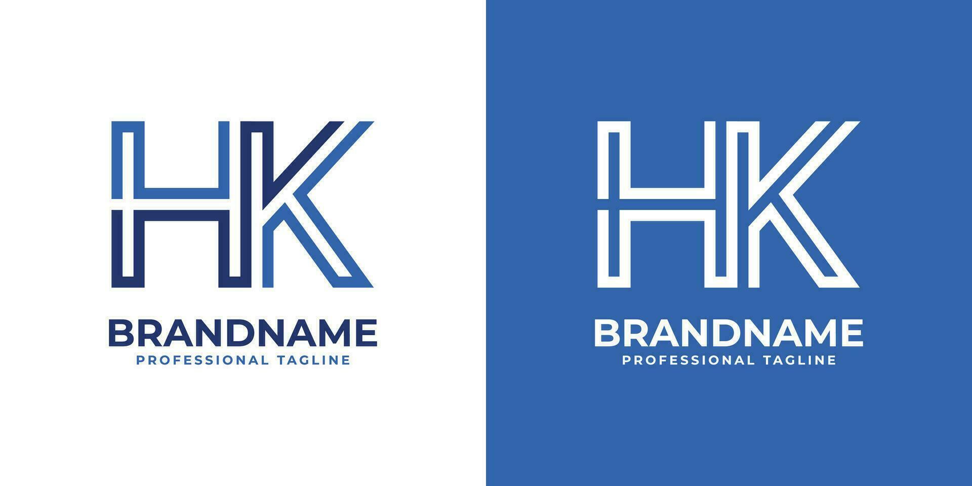 lettre hk ligne monogramme logo, adapté pour affaires avec hk ou kh initiales. vecteur