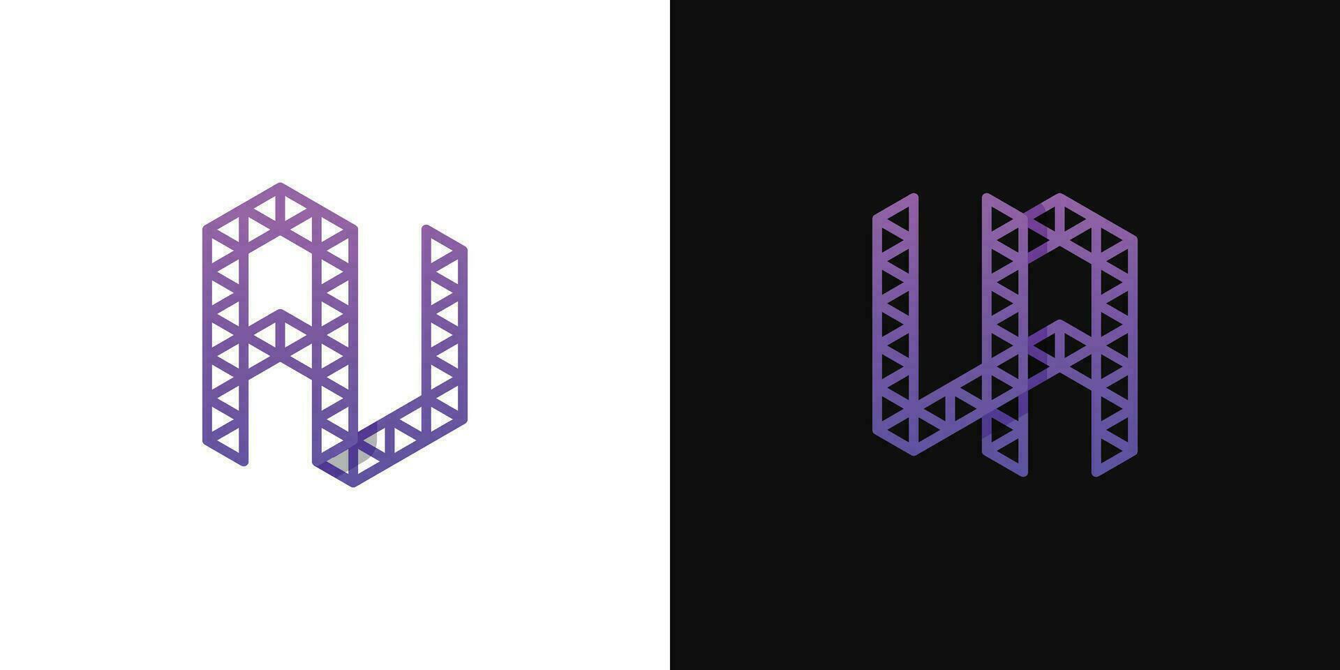 des lettres un V et Virginie polygone logo ensemble, adapté pour affaires en relation à polygone avec un V et Virginie initiales. vecteur