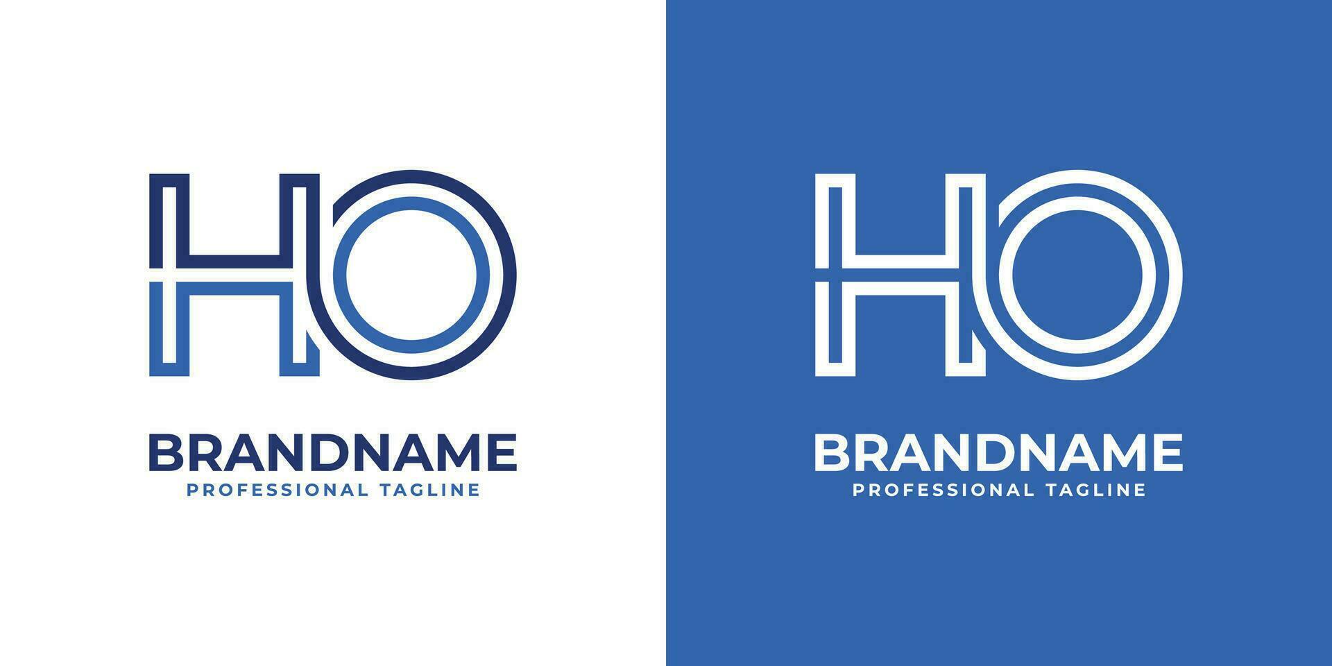 lettre ho ligne monogramme logo, adapté pour affaires avec ho ou Oh initiales. vecteur