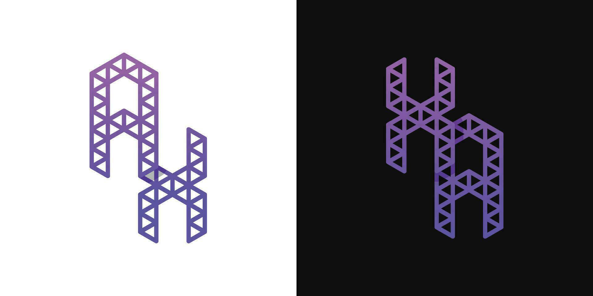 des lettres hache et xa polygone logo ensemble, adapté pour affaires en relation à polygone avec hache et xa initiales. vecteur