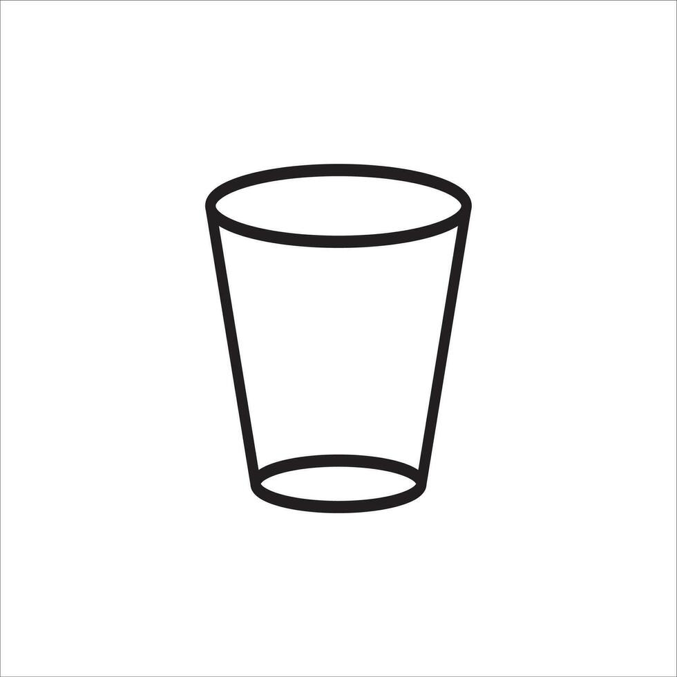 verre de l'eau icône vecteur illustration symbole
