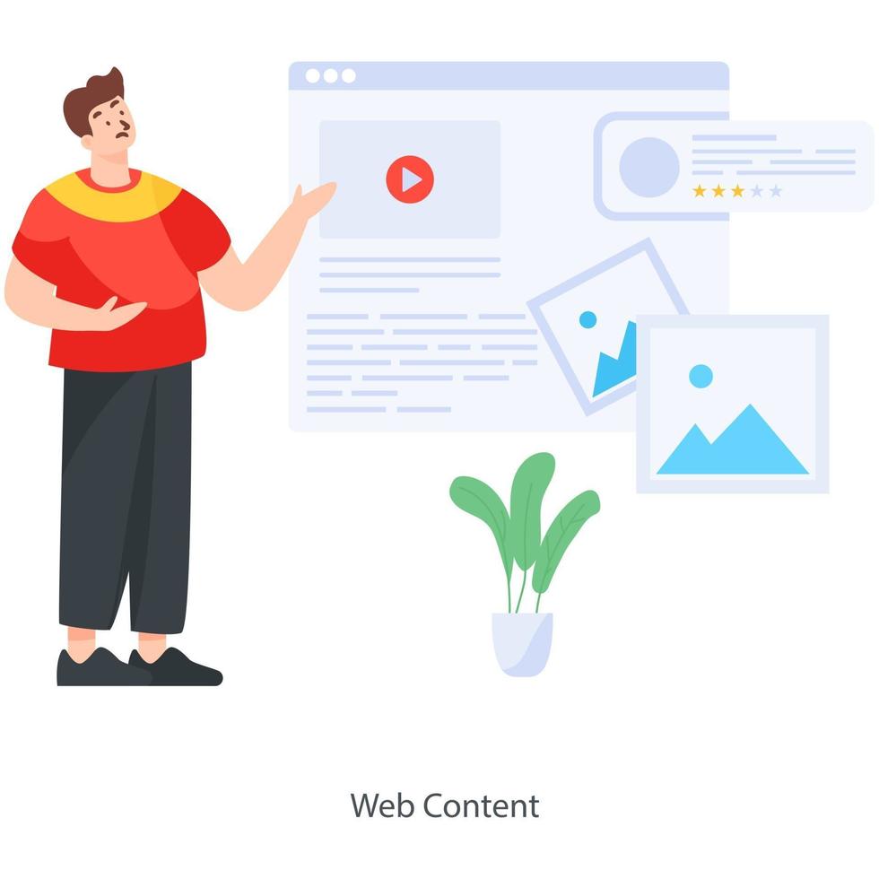 conception de contenu web vecteur