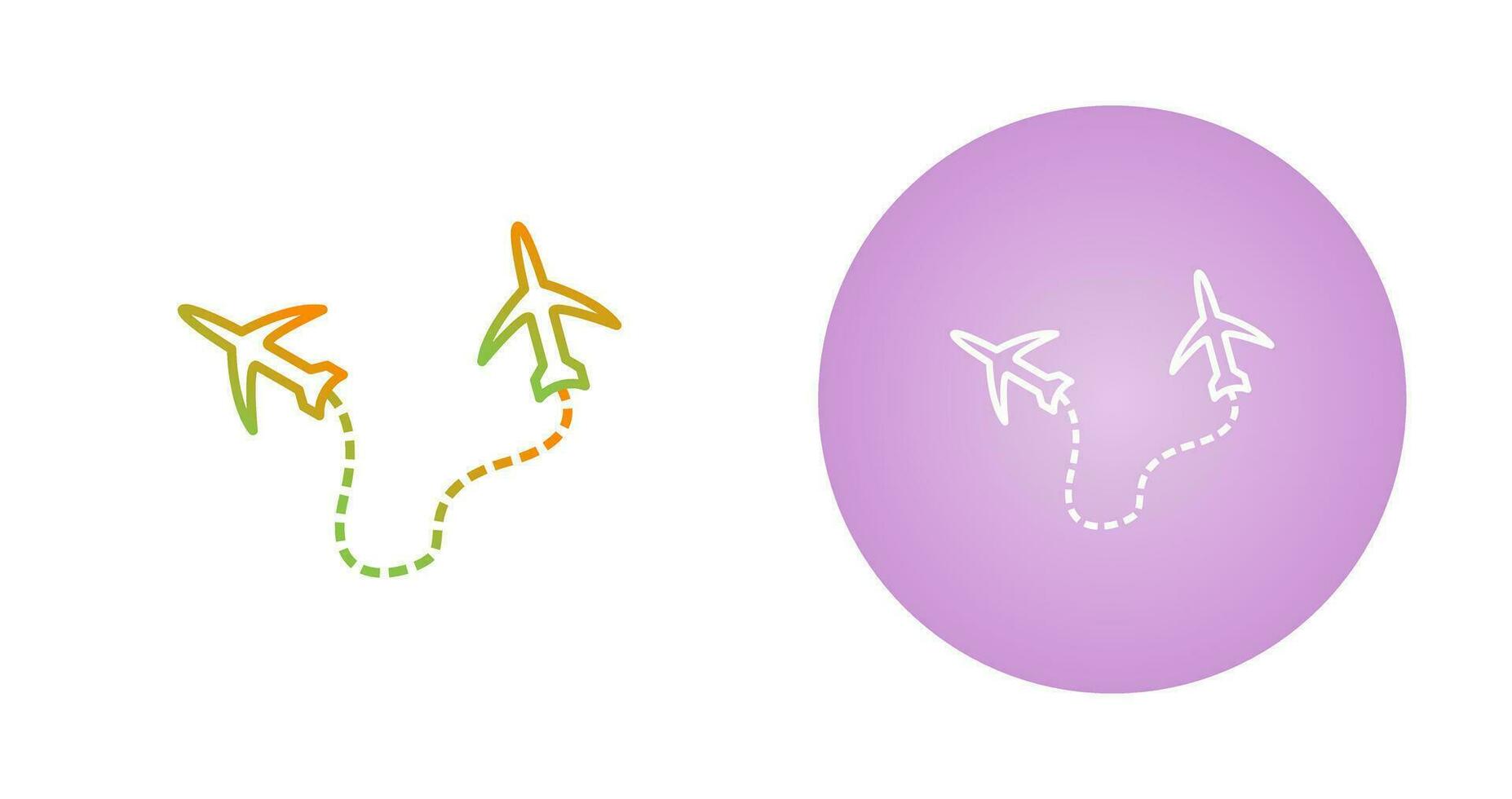 icône de vecteur de vols de voyage rond