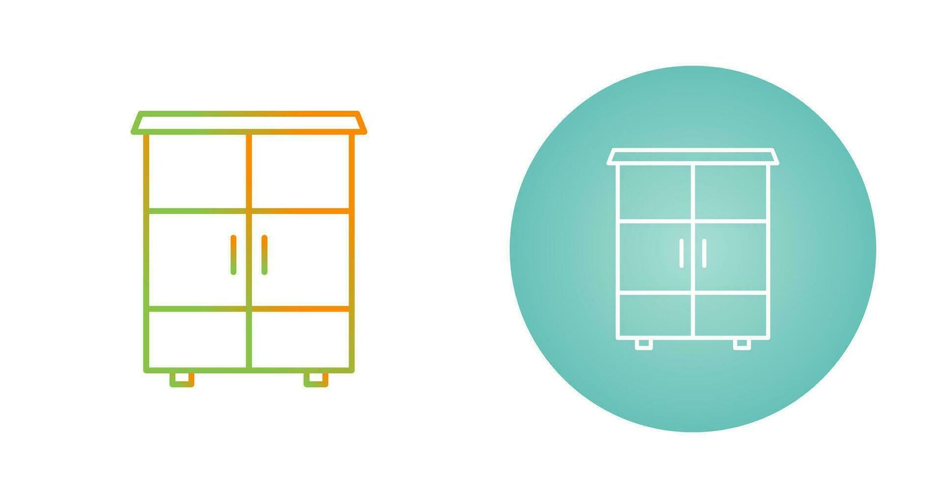 icône de vecteur d'armoire étagères