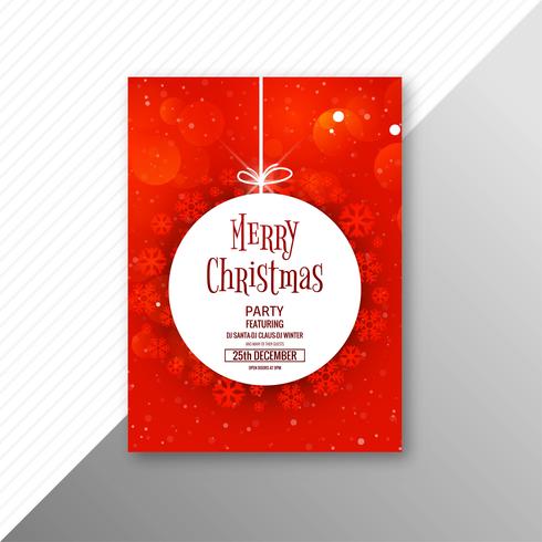 Conception de brochure modèle célébration joyeux Noël joyeux vecteur