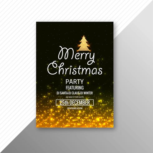 Beau design de brochure modèle joyeux Noël carte vecteur