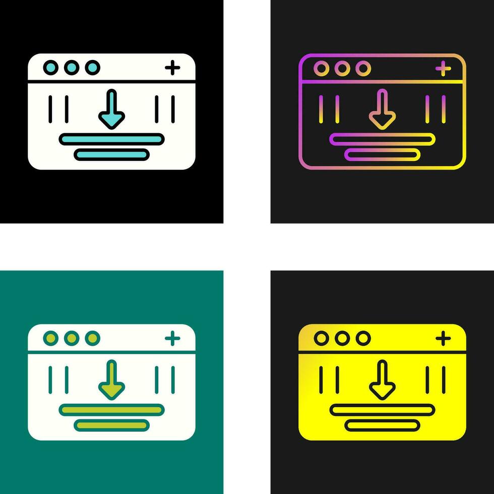 icône de vecteur de téléchargement de navigateur