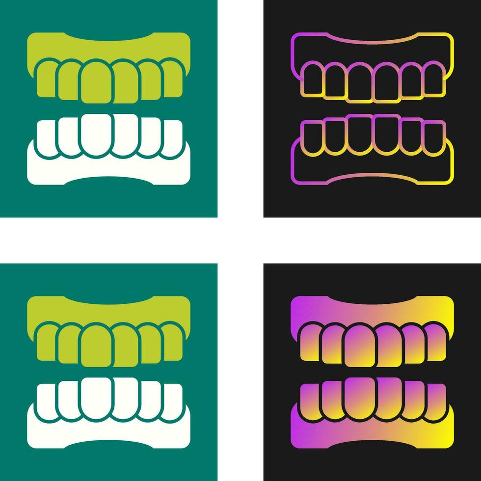 icône de vecteur de dentier