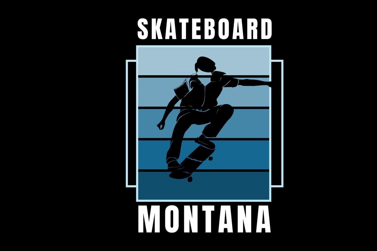 skateboard montana couleur bleu dégradé vecteur