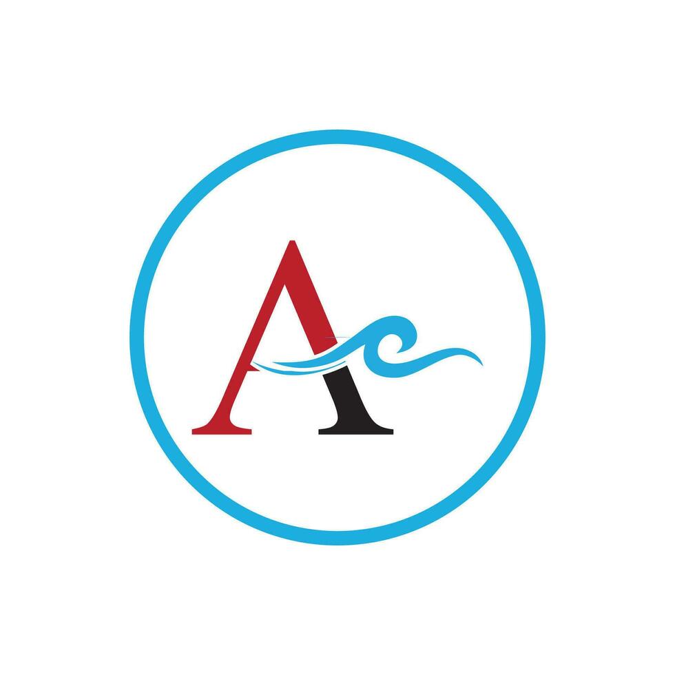 une lettre vague logo modèle vecteur illustration