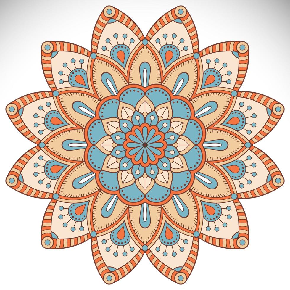 fond de mandala floral vintage vecteur