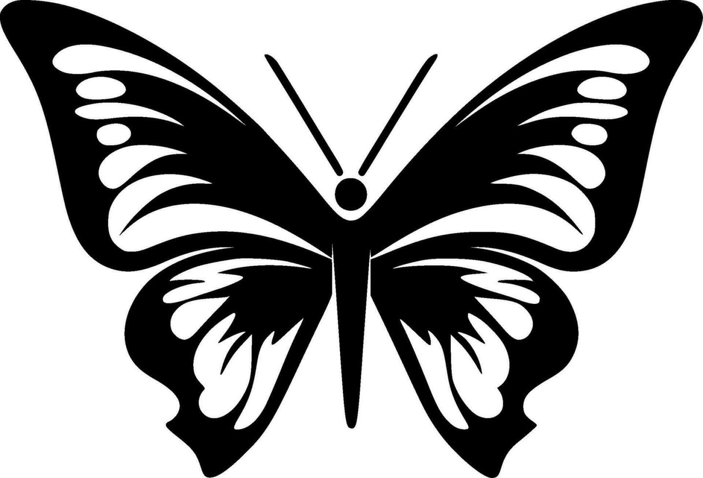 papillon - minimaliste et plat logo - vecteur illustration