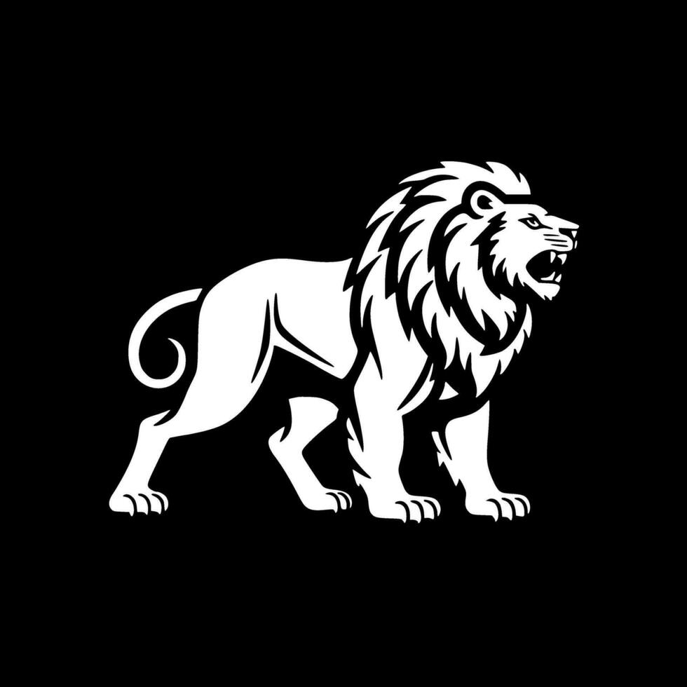 Lion - minimaliste et plat logo - vecteur illustration