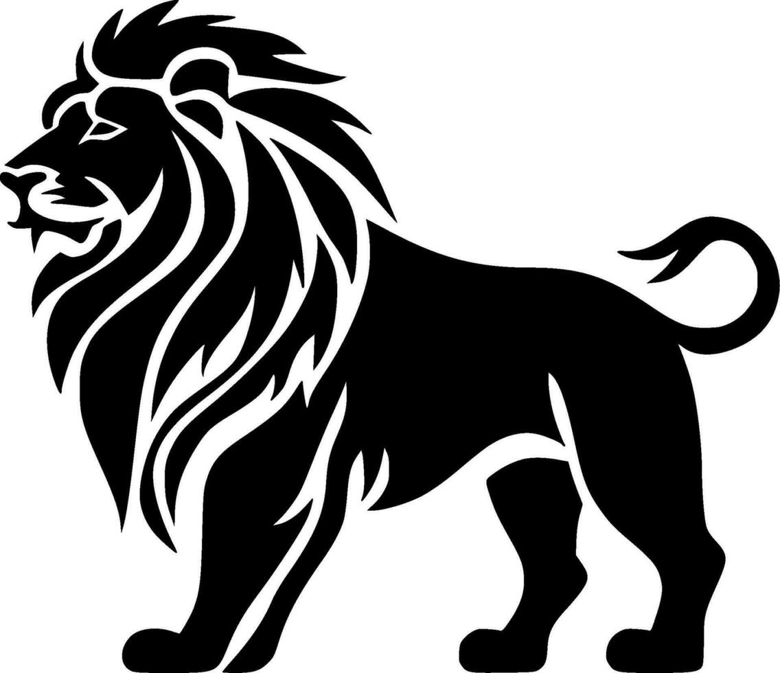 Lion - minimaliste et plat logo - vecteur illustration