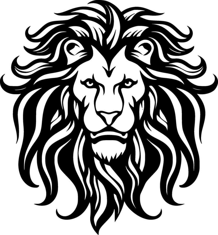 lion, noir et blanc vecteur illustration