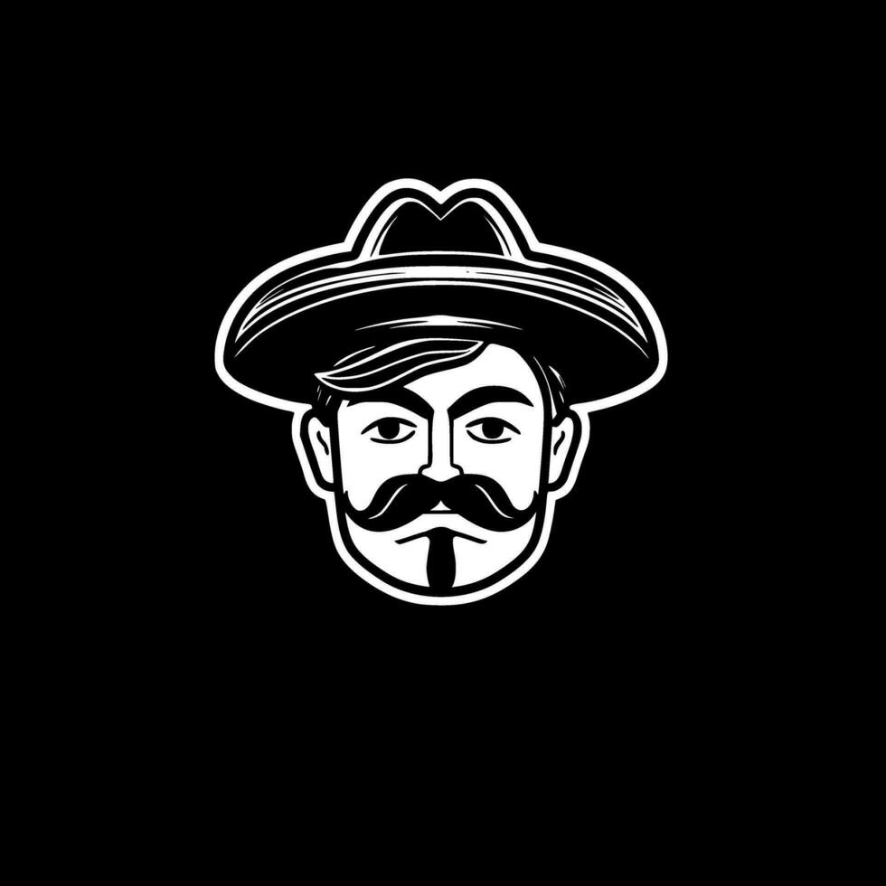 mexicain - minimaliste et plat logo - vecteur illustration