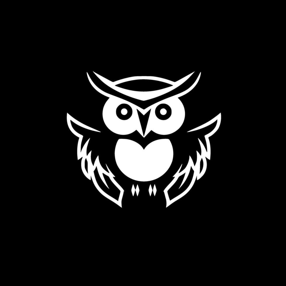 hibou, minimaliste et Facile silhouette - vecteur illustration