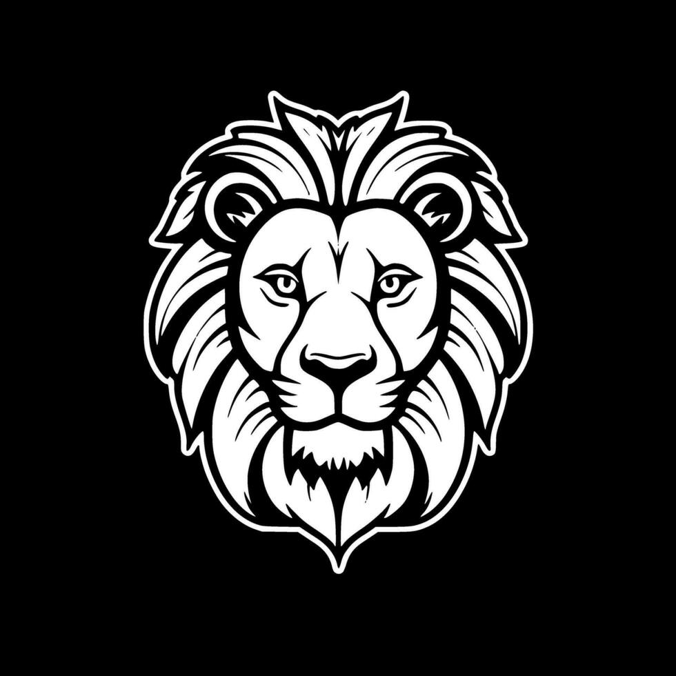 Lion - minimaliste et plat logo - vecteur illustration