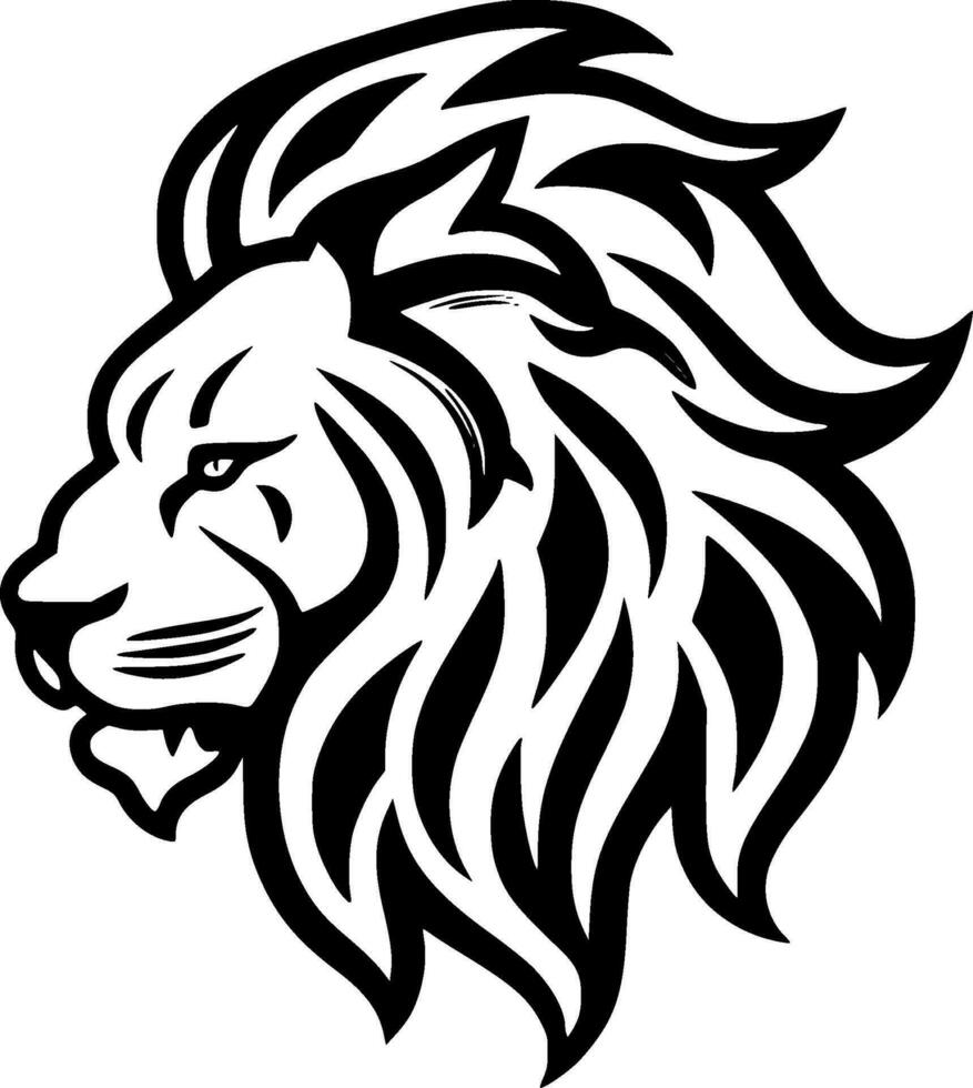 Lion - minimaliste et plat logo - vecteur illustration