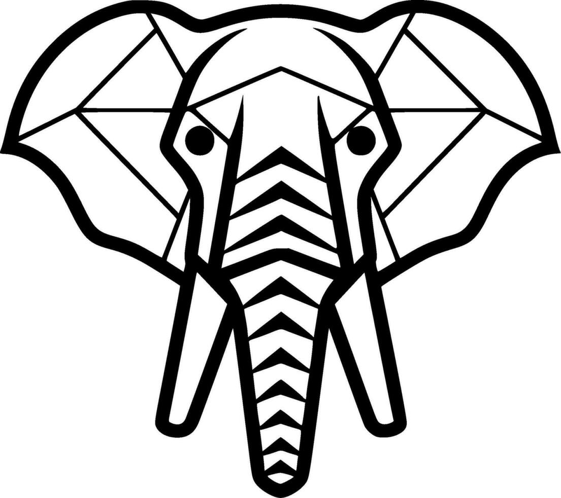 l'éléphant - minimaliste et plat logo - vecteur illustration