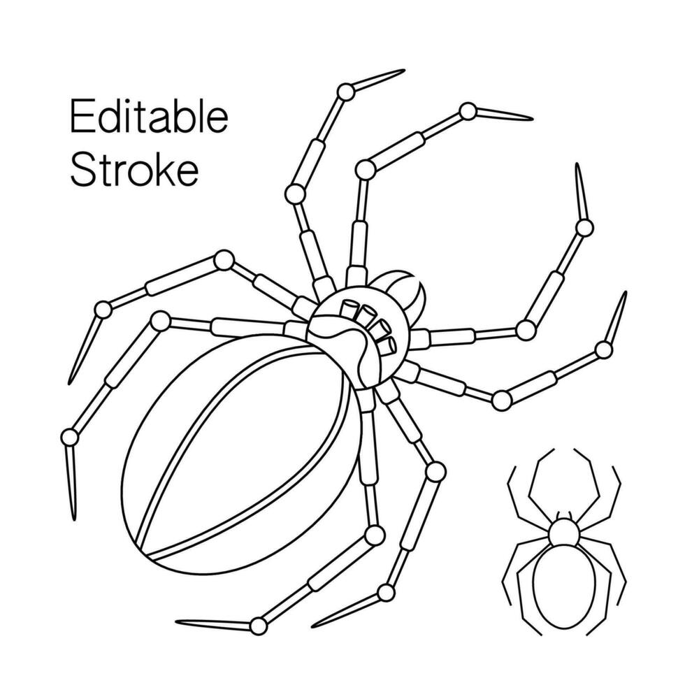 ensemble de 2 les araignées avec modifiable accident vasculaire cérébral. vecteur