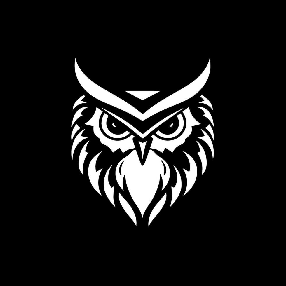 hibou, noir et blanc vecteur illustration