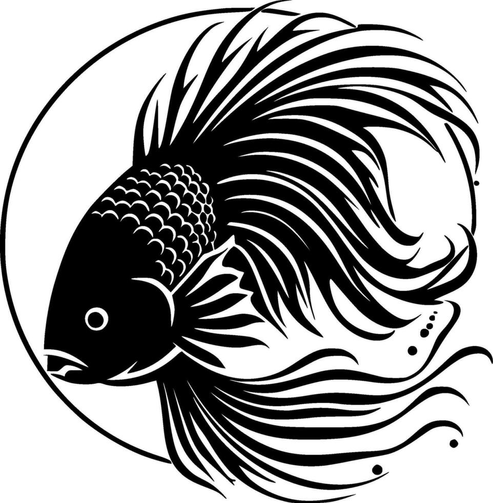 bêta poisson, minimaliste et Facile silhouette - vecteur illustration