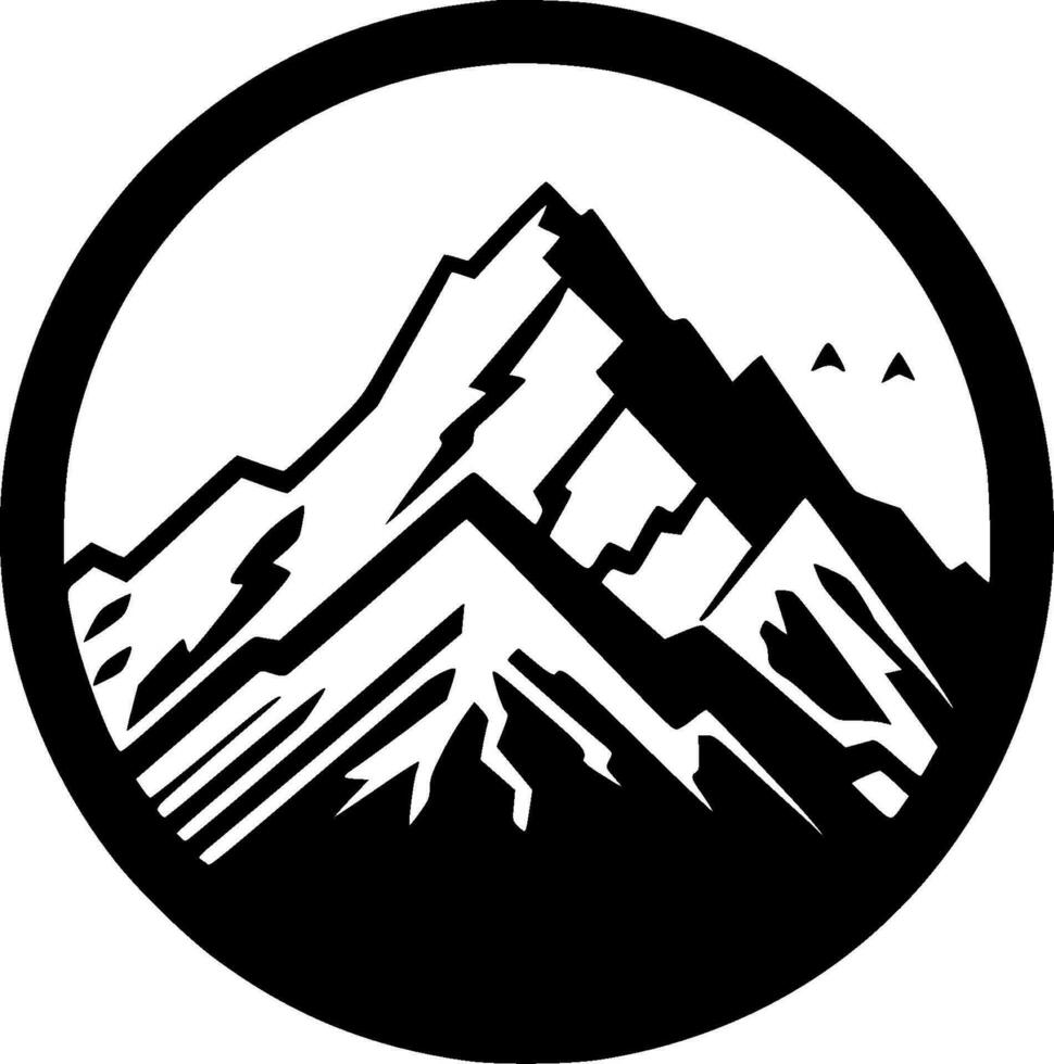 Montagne intervalle - minimaliste et plat logo - vecteur illustration