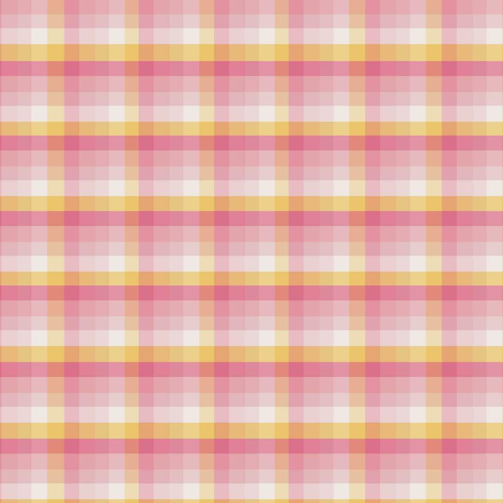 rose Jaune pastel tartan sans couture modèle Contexte de une variété carrés vecteur