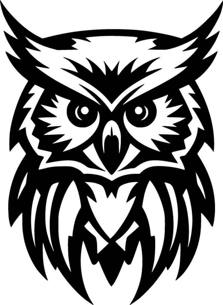 hibou, minimaliste et Facile silhouette - vecteur illustration