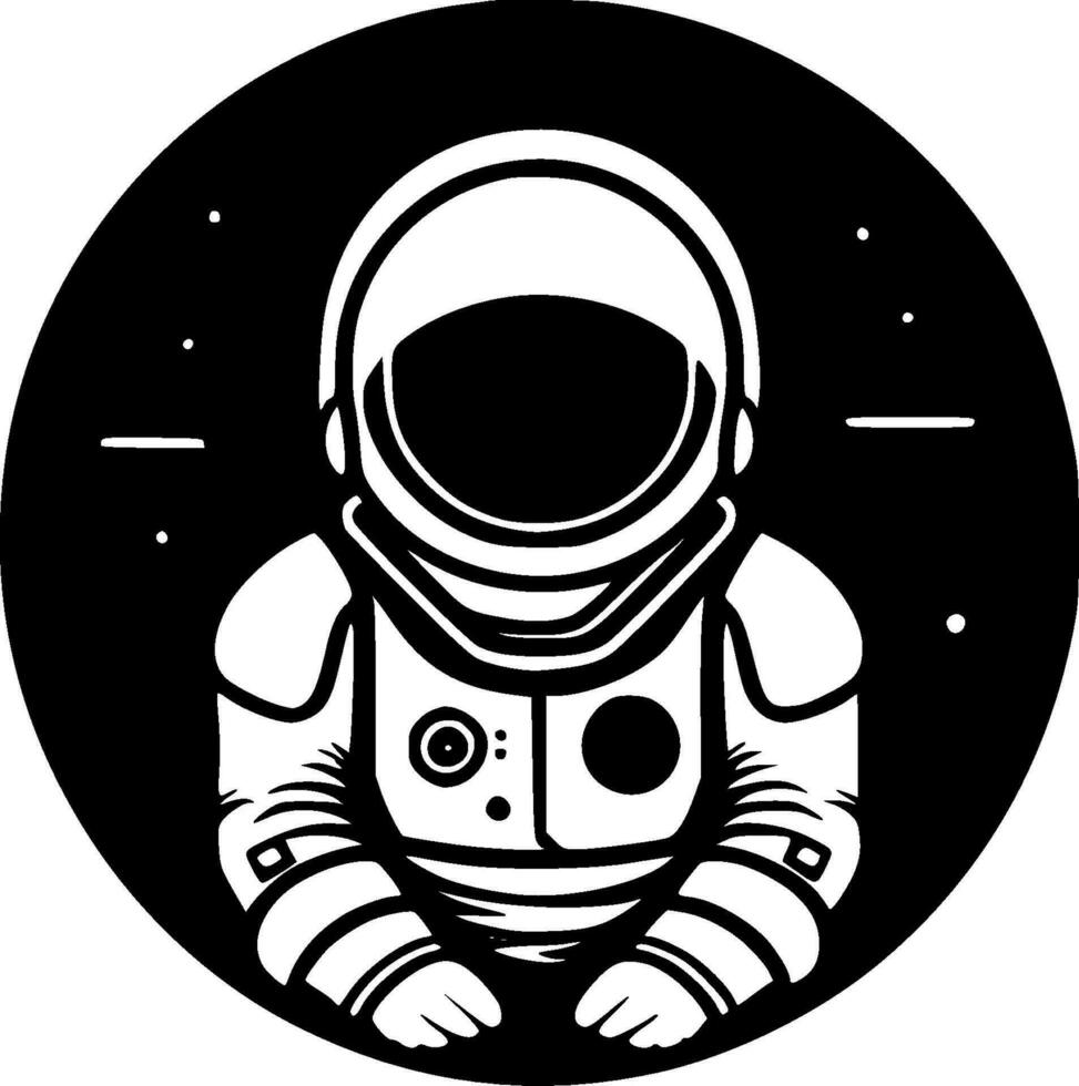 astronaute - minimaliste et plat logo - vecteur illustration