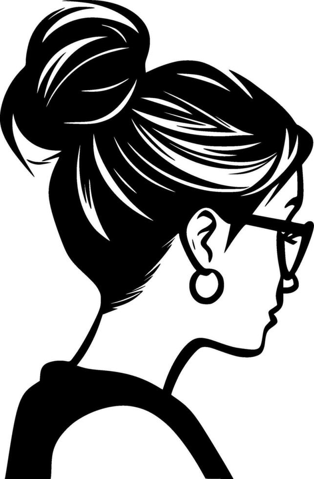 désordonné chignon - haute qualité vecteur logo - vecteur illustration idéal pour T-shirt graphique