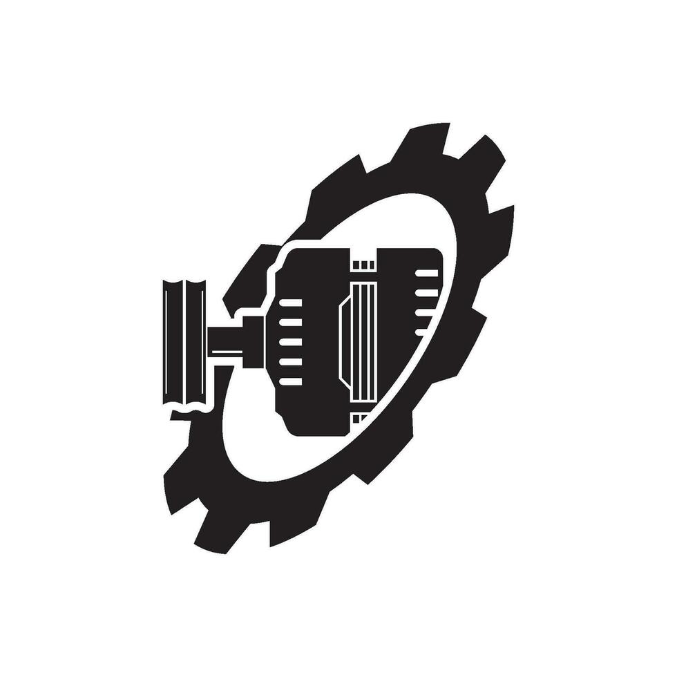 électrique moteur icône vecteur illustration logo conception.