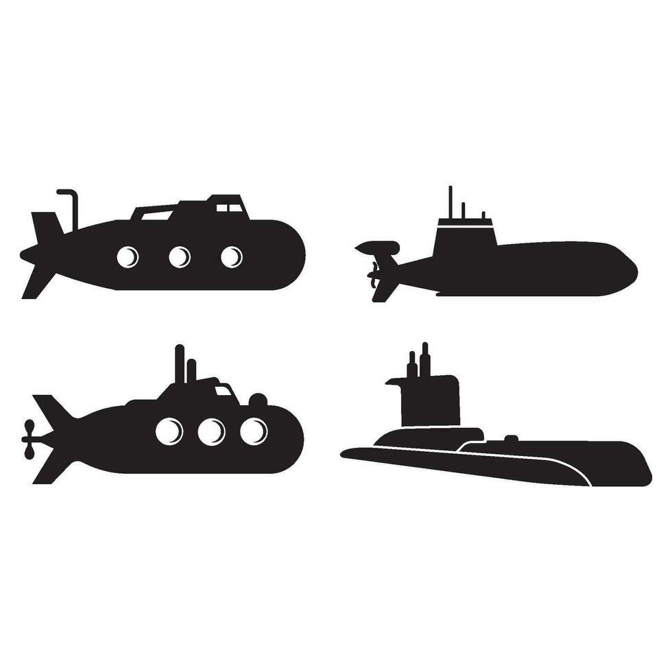 sous-marin icône logo vecteur illustration conception.
