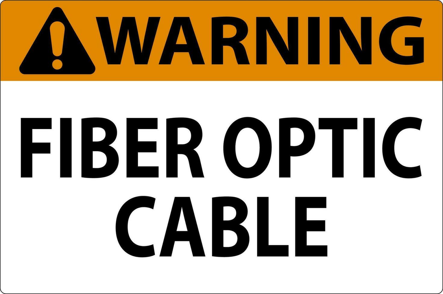 avertissement signe, fibre optique câble signe vecteur