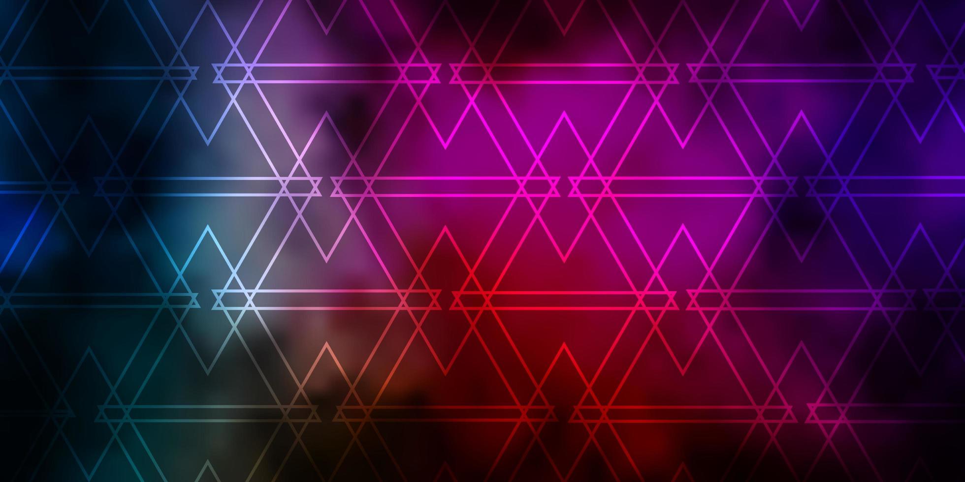 modèle vectoriel multicolore sombre avec des triangles de cristaux illustration dégradée abstraite avec motif de triangles pour les publicités