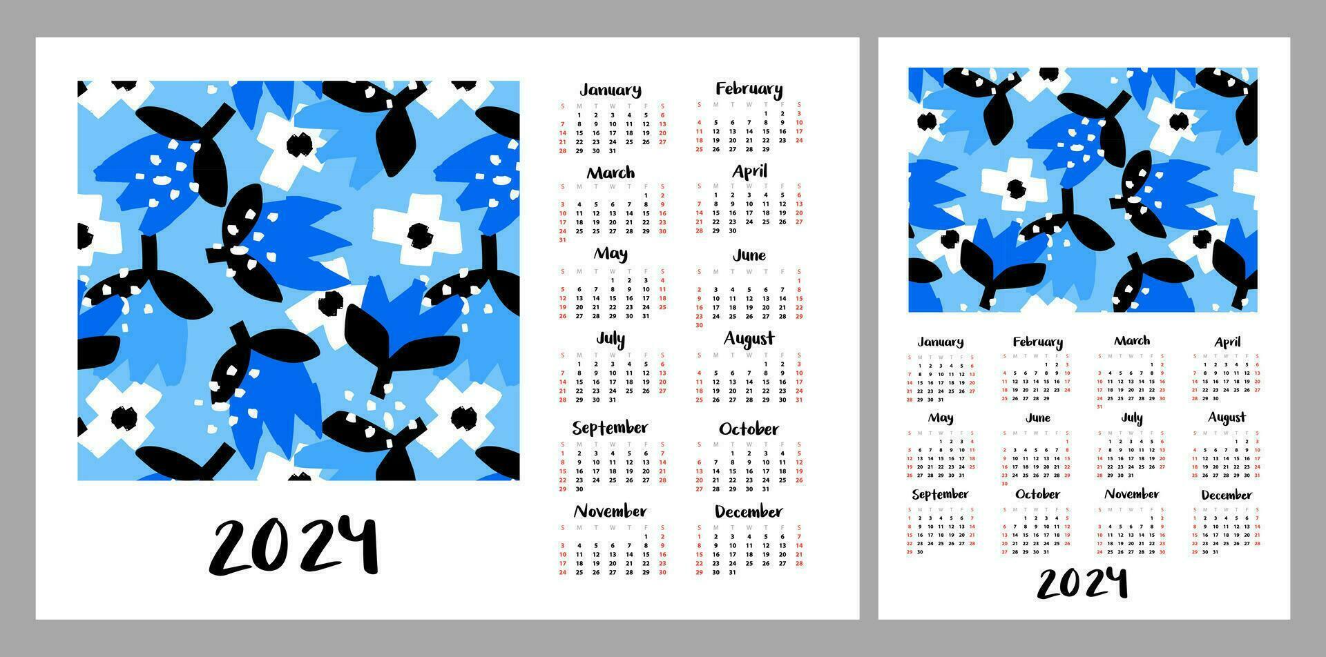 La Semaine Du Calendrier De Table 2024 Commence Le Dimanche Avec Boho Qui  Utilise Pour Le Format A4 A5 Vertical Numérique Et Imprimable