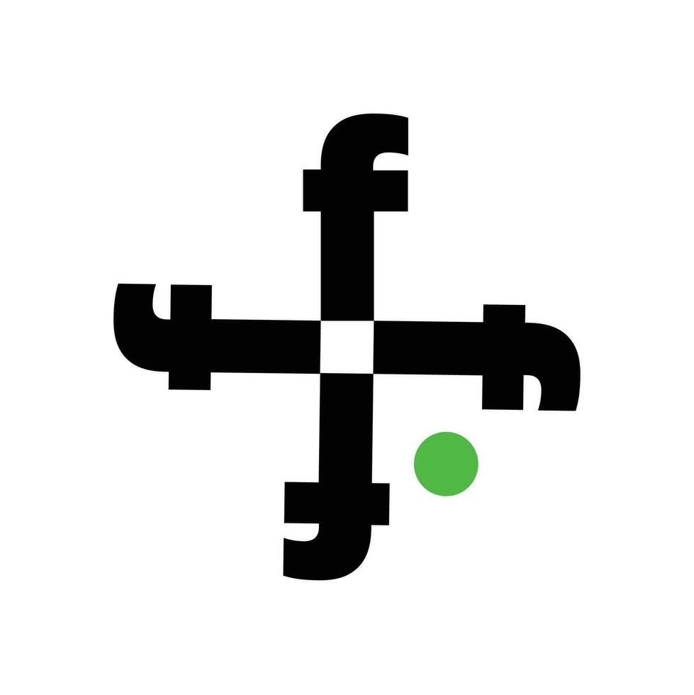 lettre F monogramme vecteur icône. F typographie monogramme.