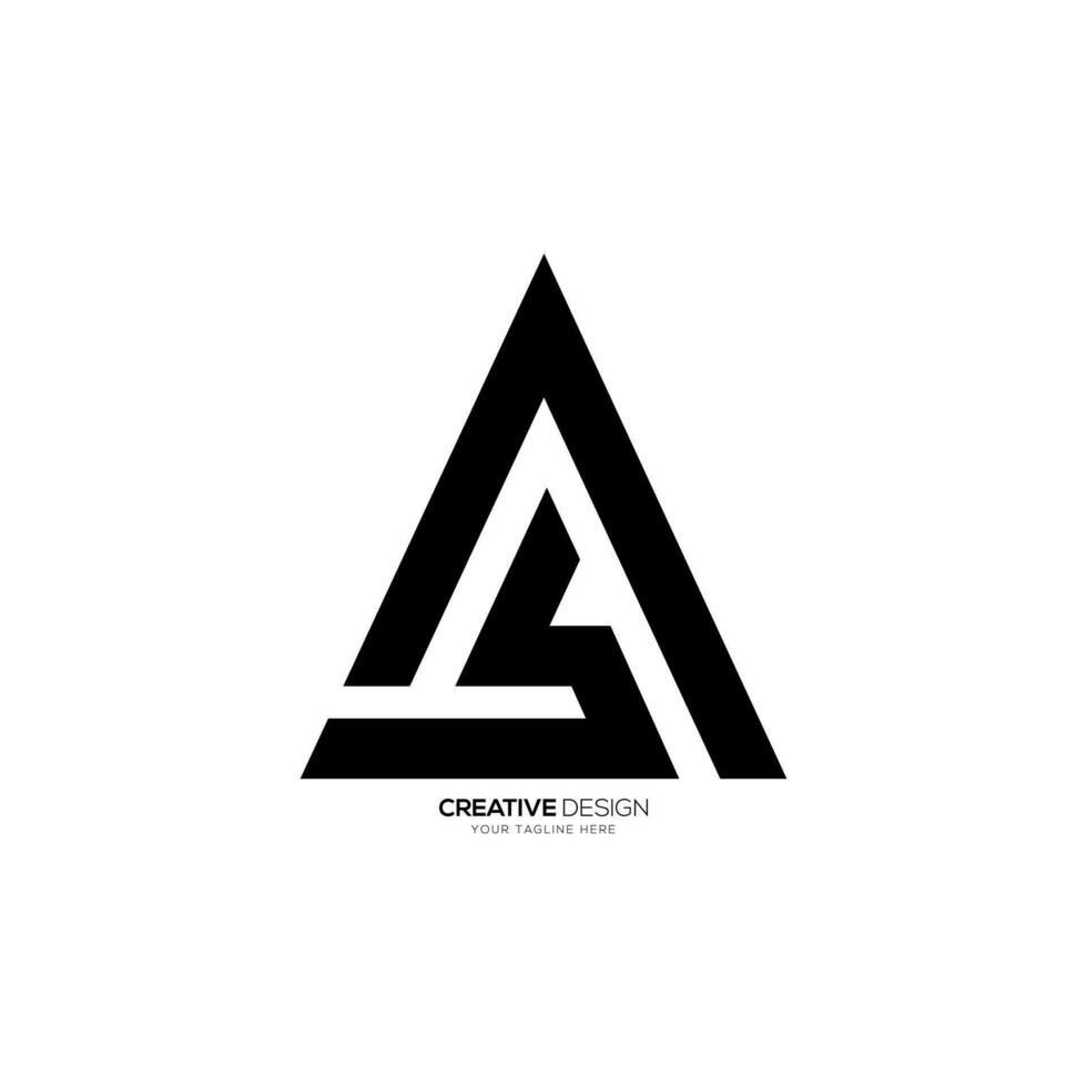 lettre comme Triangle unique forme moderne abstrait monogramme logo. une logo. s logo vecteur