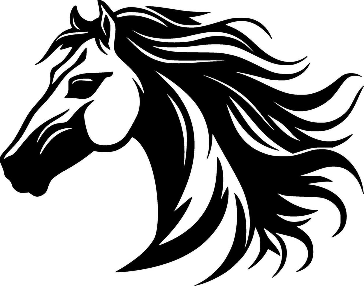 cheval - minimaliste et plat logo - vecteur illustration