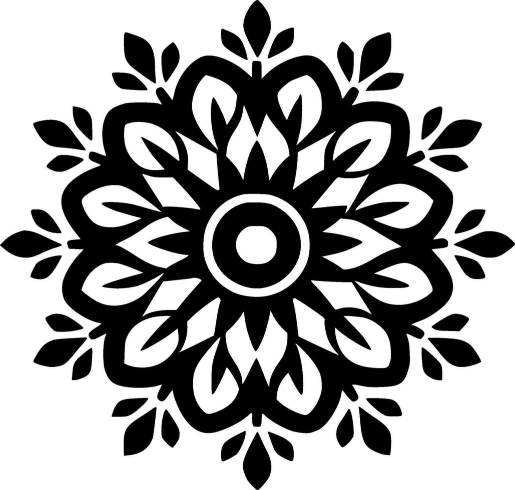 mandala, minimaliste et Facile silhouette - vecteur illustration