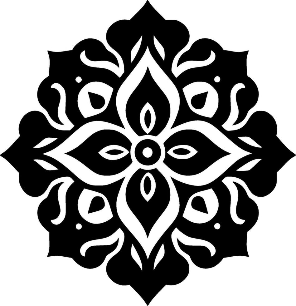 mandala, noir et blanc vecteur illustration