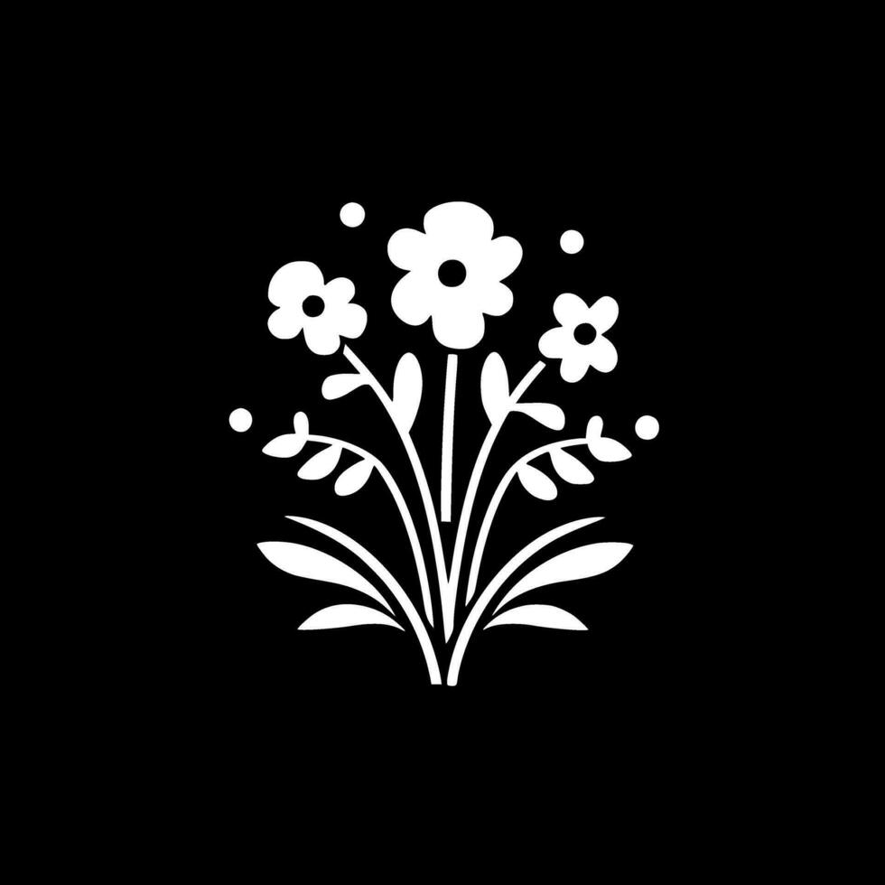 fleurs, minimaliste et Facile silhouette - vecteur illustration