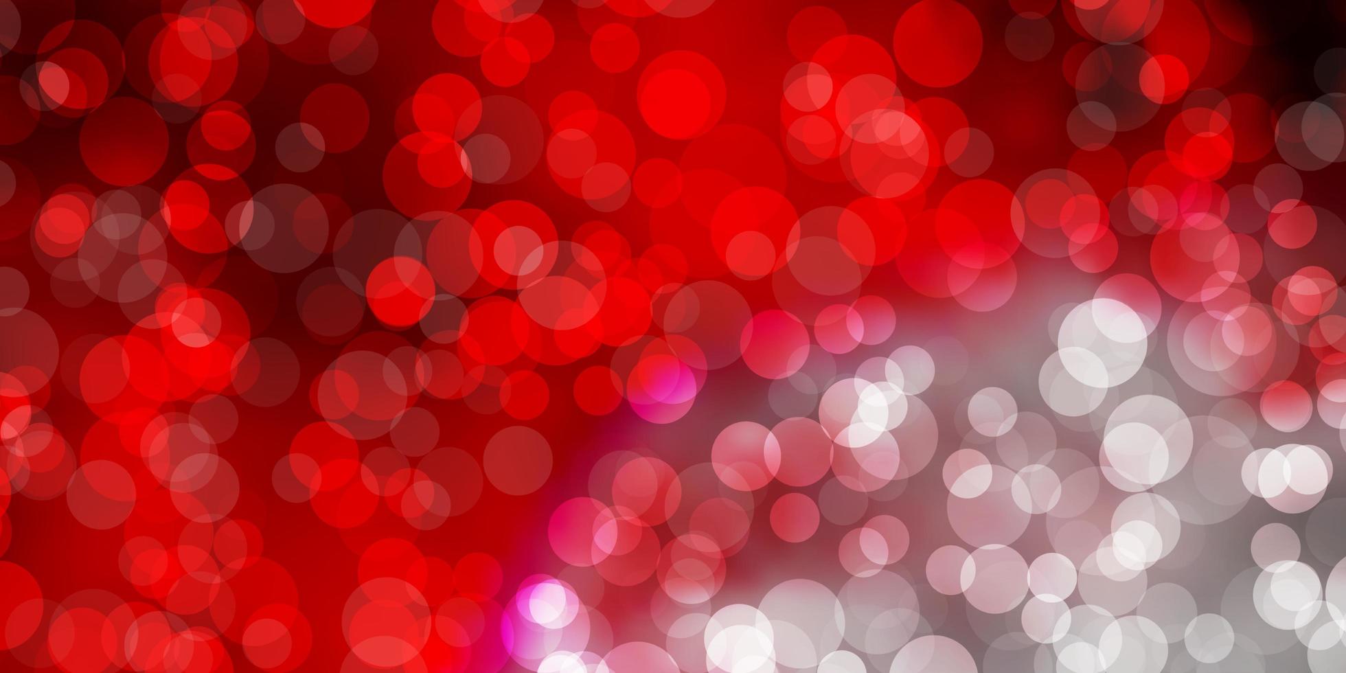 fond de vecteur rouge clair avec illustration abstraite de bulles avec des taches colorées dans le modèle de style nature pour les rideaux de papiers peints