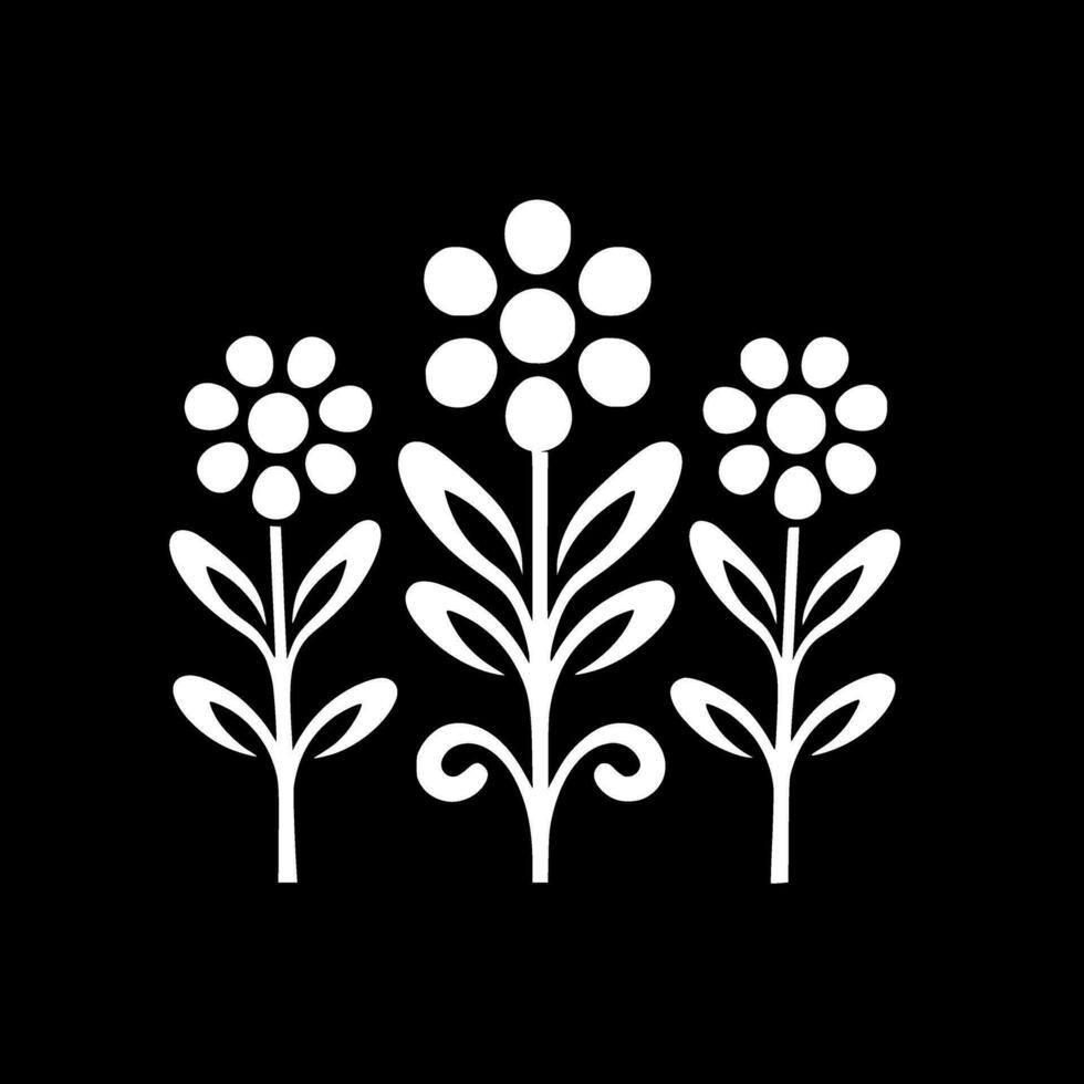 fleurs - minimaliste et plat logo - vecteur illustration