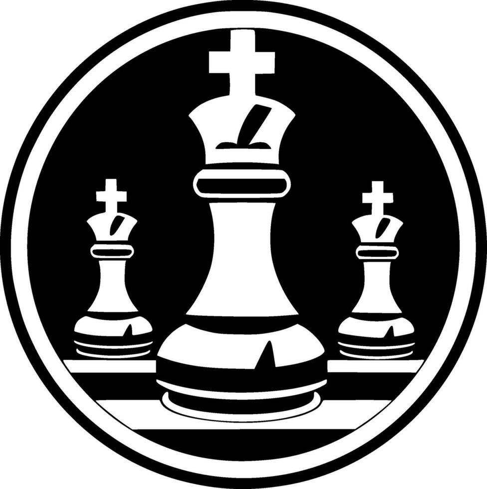 échecs, minimaliste et Facile silhouette - vecteur illustration