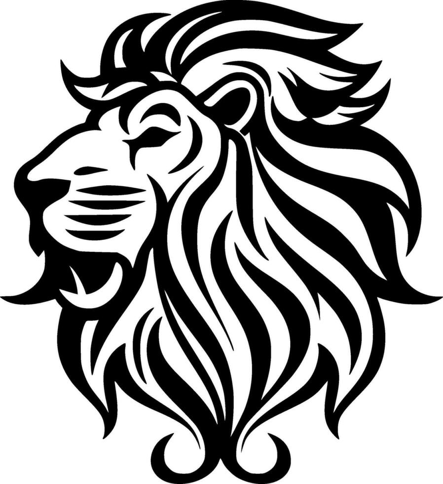 Lion - minimaliste et plat logo - vecteur illustration